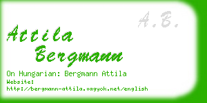 attila bergmann business card